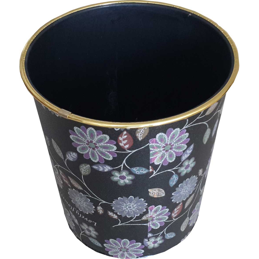 塑料黑色印花垃圾桶